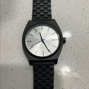 Nixon Black and Silver Men's Watch